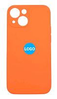 Чехол для iPhone 13 Mini Silicon Case цвет 73 (оранжевый) с закрытой камерой и низом от интернет магазина z-market.by