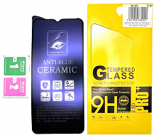 Керамическое стекло для Samsung A02s, A025, A02, M02s, M02, A12, M12 матовое с черной рамкой от интернет магазина z-market.by