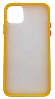 Чехол для iPhone 11 Pro Max матовый с цветной рамкой, цвет 5 (желтый) от интернет магазина z-market.by
