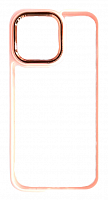 Чехол для iPhone 11 прозрачный с цветной рамкой, розовый от интернет магазина z-market.by