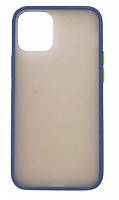 Чехол для iPhone 12 mini матовый с цветной рамкой, цвет 7 (синий) от интернет магазина z-market.by