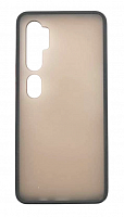 Чехол для Xiaomi Mi Note 10, Mi Note 10 Pro (2020) матовый с цветной рамкой, чёрный от интернет магазина z-market.by