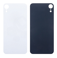 Задняя крышка для iPhone Xr Белый (стекло, широкий вырез под камеру, логотип) - Премиум. от интернет магазина z-market.by