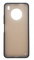 Чехол для Huawei Y9A, Enjoy 20 Plus матовый с цветной рамкой, черный от интернет магазина z-market.by