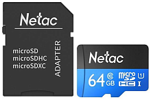 Карта памяти Netac P500 Standard 64GB NT02P500STN-064G-R + Adapter от интернет магазина z-market.by