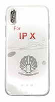 Чехол для iPhone X, XS силиконовый прозрачный с закрыми камерой и разъемом от интернет магазина z-market.by