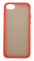 Чехол для iPhone 7, 8, SE 2020 матовый с цветной рамкой, красный от интернет магазина z-market.by