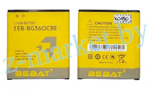 EB-BG360CBC / EB-BG360CBE аккумулятор Bebat для Samsung Galaxy J2 J200H, G360H, G361H в Гомеле, Минске, Могилеве, Витебске.