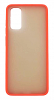 Чехол для Samsung Galaxy S20, G980, S11E, матовый с цветной рамкой, красный от интернет магазина z-market.by